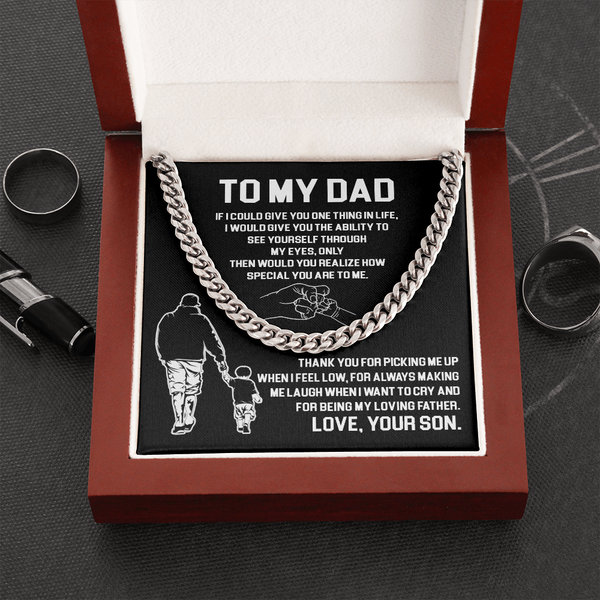 Dad Thank You For Being My Loving Father | Cuban Link Chain