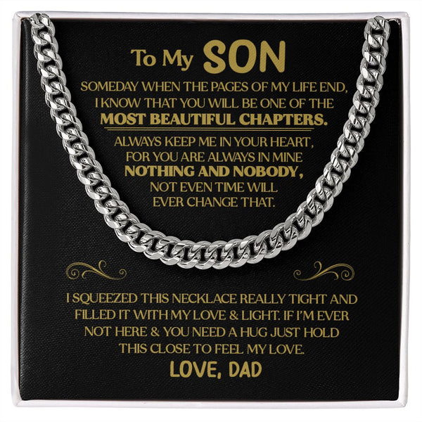 To My Son Gift From Dad | Most Beautiful Chapters | Cuban Link Chain Necklace