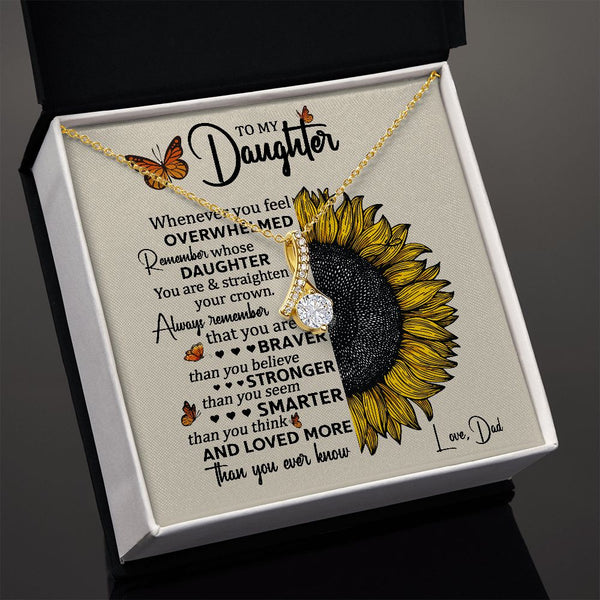 To My Daughter | Always Remember This | Alluring Beauty Necklace | Gift for Daughter from Dad