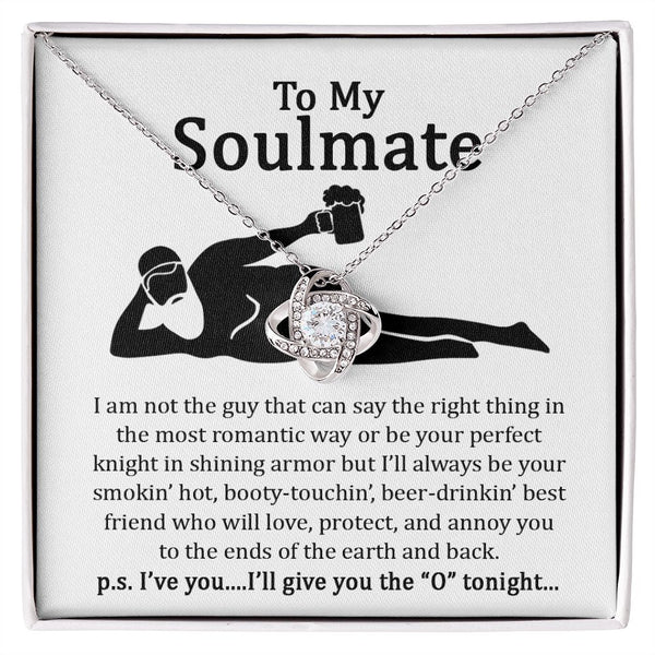 To My Soulmate | I will give you the O'tonight | White Version | Love Knot Necklace.