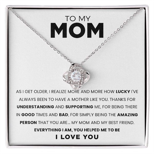 To My Mom | You Are The Most Amazing Person | Love Knot Necklace | Mother's Day Gift