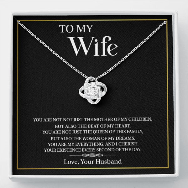 To My Wife - You Are My Everything, Love Knot Necklace