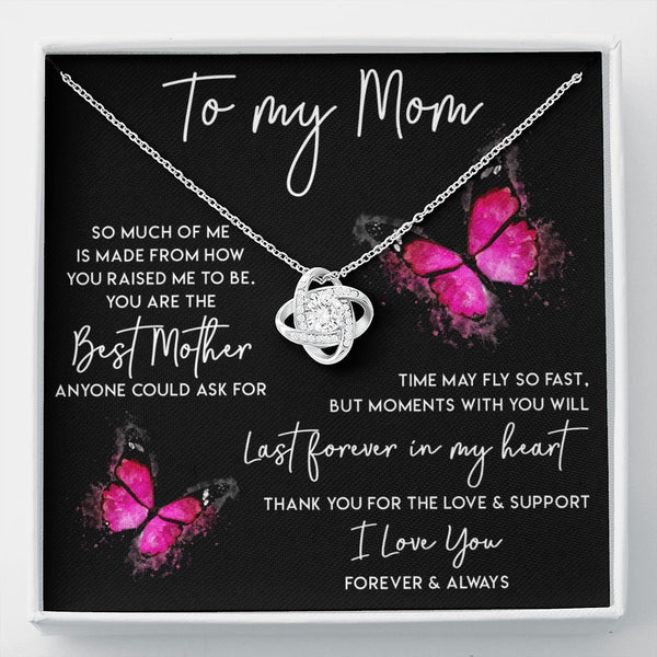 To My Mom - Last Forever In My Heart, Love Knot Necklace