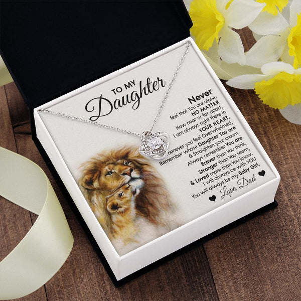 To My Daughter Necklace | Straighten Your Crown | Gift For Daughter From Dad