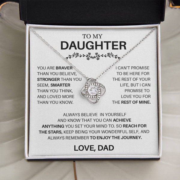 To My Daughter | Reach For The Stars | Necklace Gift From Dad | Perfect Gift For Daughter