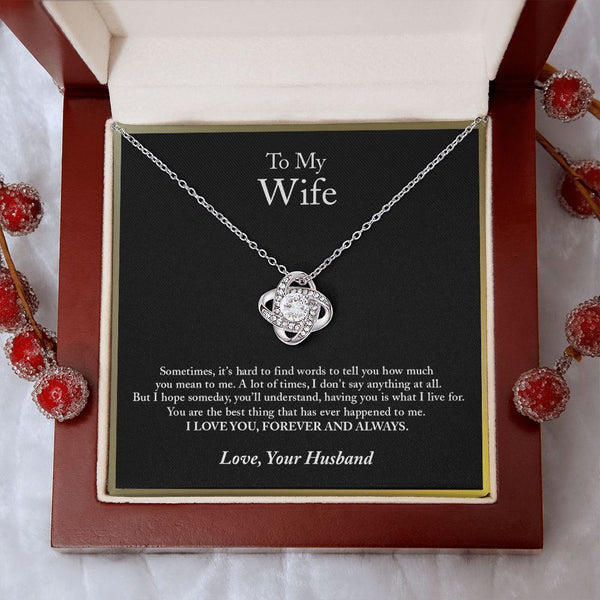 To My Wife | You Are The Best Thing | Love Knot Necklace | Romantic Gift