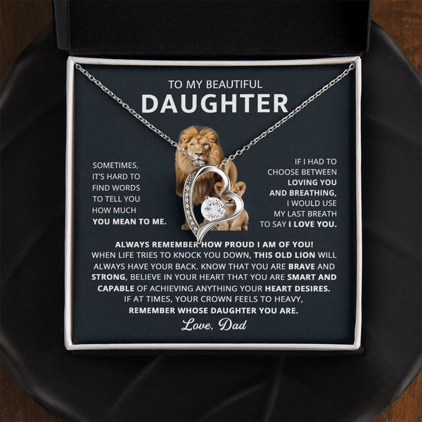 Daughter You Mean To Me, Forever Love Necklace, Best Gift For Daughter From Dad