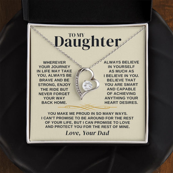 Daughter Your Journey In Life, Forever Love Necklace, Perfect Gift For Your Daughter