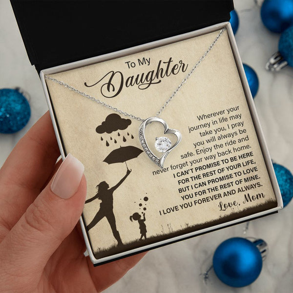 Daughter Way Back Home, Forever Love Necklace, Gift for Daughter from Mom