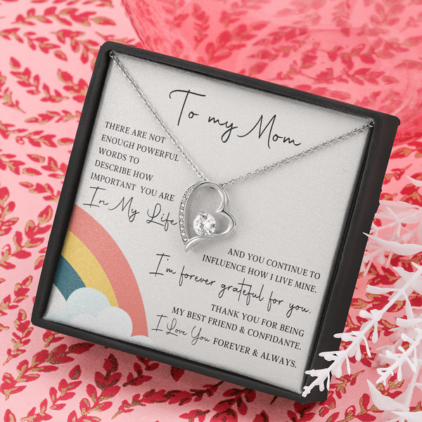 To My Mom | Forever Grateful For You | Forever Love Necklace