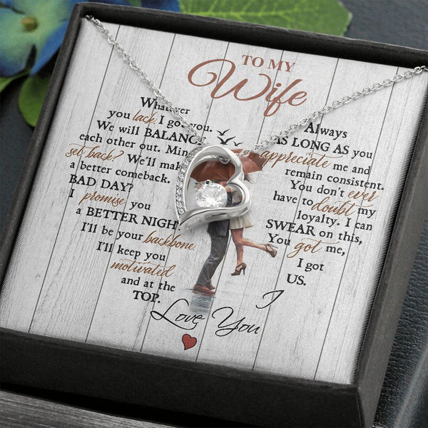 To My Wife | I'll Be Your Backbone | Forever Love Necklace | Christmas Gift for Wife