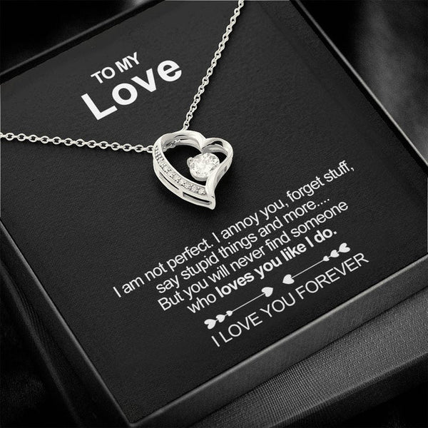 To My Love Necklace | I'm Not Perfect |  Forever Love Necklace