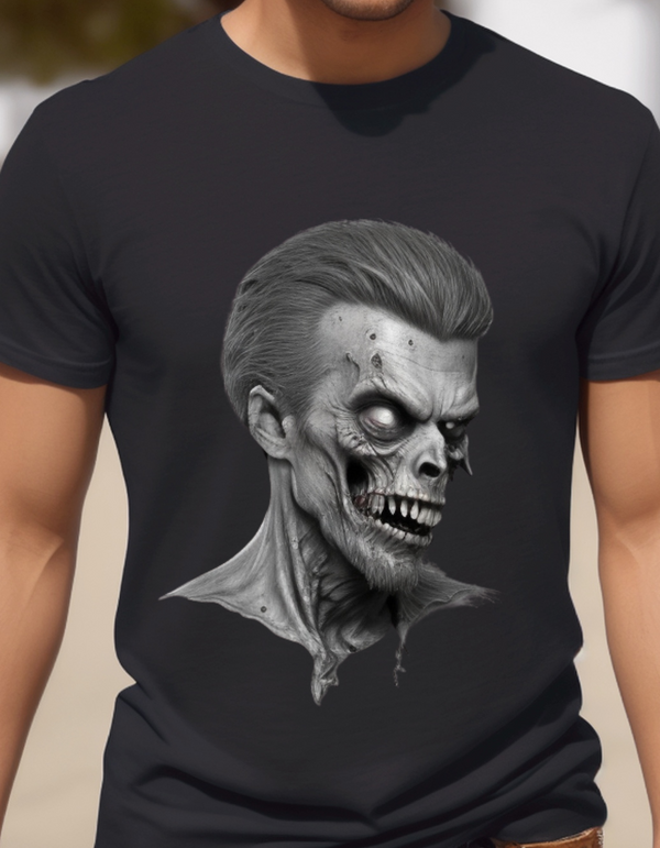 Creepy Undead Zombie Graphic Unisex Tee